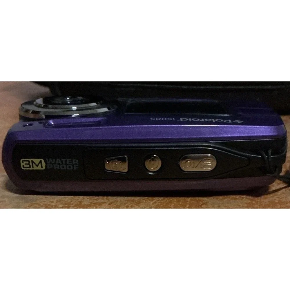 Polaroid iS085 Dual LCD Digital Camera 16.0 Megapixel Purple With Bag Tested